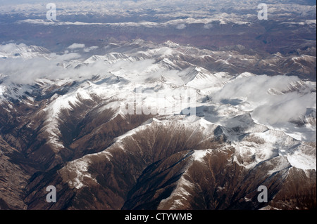 La fotografia aerea, il Tibet, l'Himalayan Hengduan Montagne Foto Stock
