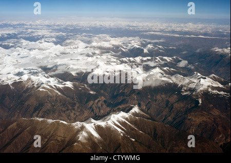La fotografia aerea, il Tibet, l'Himalayan Hengduan Montagne Foto Stock
