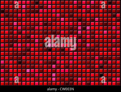 Abstract sfondo rosso del gradiente convesso piazze Foto Stock