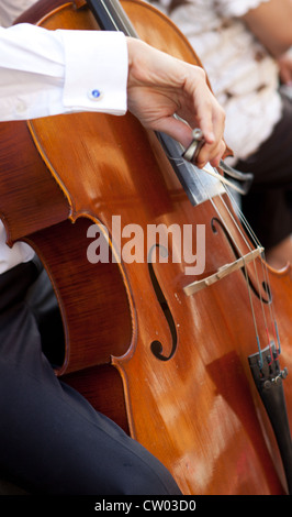 Giovane uomo giocando viola Foto Stock