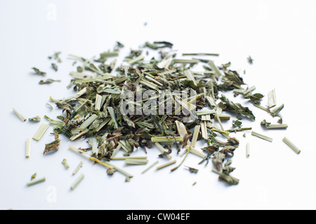 Chiusura del mucchio di foglie di tè Foto Stock