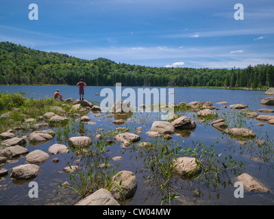 Sis vicino Lago Eagle Bay in Montagne Adirondack, dello Stato di New York Foto Stock