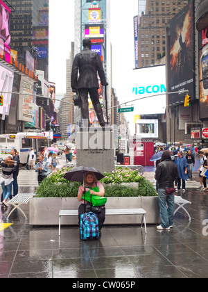 George M Cohan statua in Times Square Foto Stock