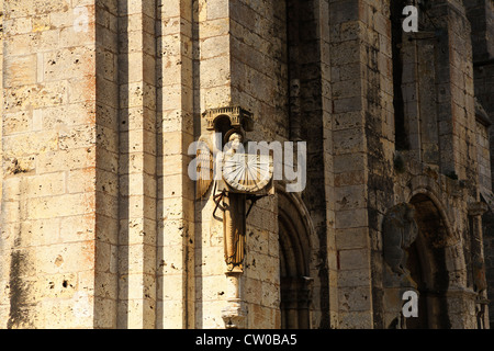 La cattedrale di Chartres, Francia. Meridiana sulla facciata sud della cattedrale del XIII secolo. Foto Stock