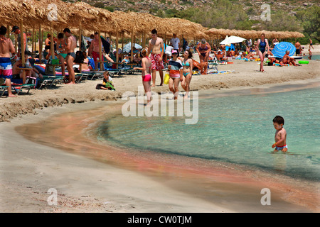 Elafonisi beach, a sud-ovest di Canea, Creta, Grecia. Foto Stock