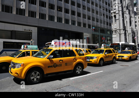 Taxi, New York, Stati Uniti d'America Foto Stock