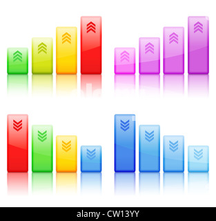 I grafici a barre, vettoriale EPS10 illustrazione Foto Stock