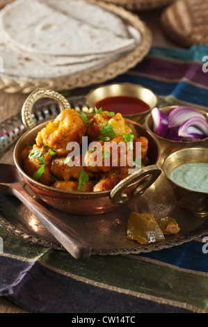 Gobi Manchurian cinese indiano piatto di cavolfiore India cibo Foto Stock