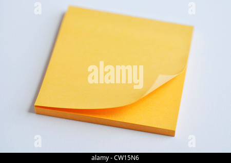 Giallo post-it Foto Stock