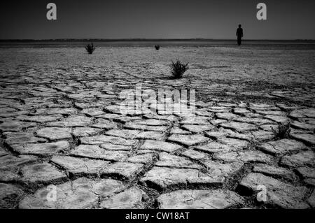 Rotto la superficie del deserto Foto Stock