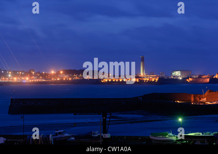 St. Aubin's Bay, Isola ov Jersey, Isole del Canale Foto Stock