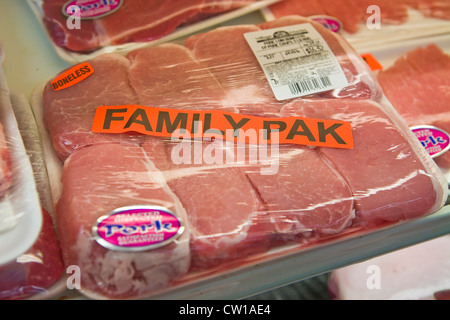 Sezione di carne di drogheria Boston Massachusetts, STATI UNITI D'AMERICA Foto Stock