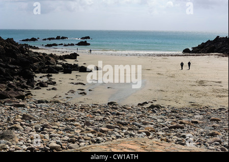 Spiaggia di Petit Bôt Bay, Isola di Guernsey, Isole del Canale Foto Stock