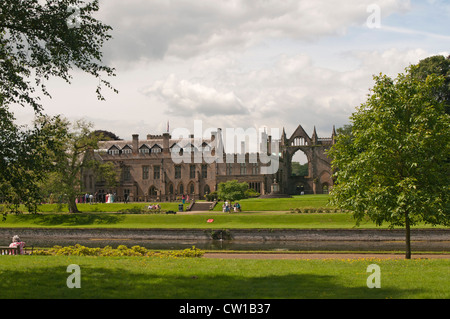 La Newstead Abbey e motivi, Nottingham, Inghilterra, Regno Unito Foto Stock