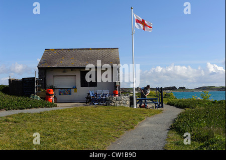 Torre Rousse chiosco, Isola di Guernsey, Isole del Canale Foto Stock