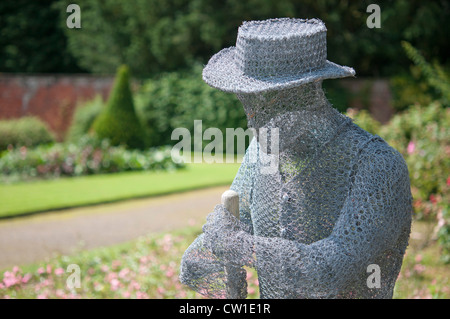 Arte del filo nella motivazione di Newstead Abbey, Nottinghamshire, England, Regno Unito Foto Stock