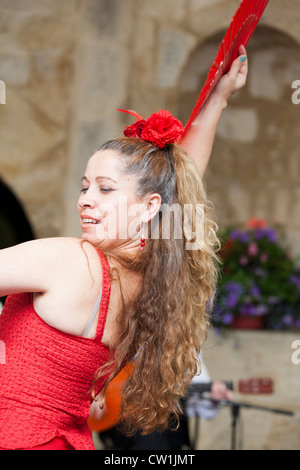 La ballerina di flamenco al Waterperry Arts in azione 2012, Oxfordshire Inghilterra 45 Foto Stock