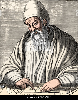 Euclide di Alessandria Foto Stock