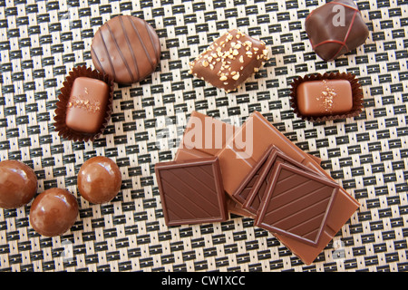 Vari tipi di cioccolato Foto Stock