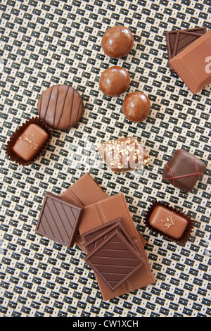 Diversi tipi di cioccolato Foto Stock