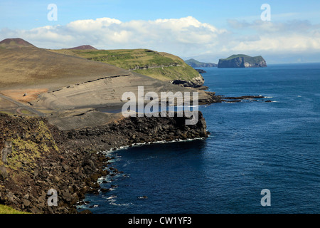 L'Islanda, Heimaey, la più grande isola dell'arcipelago Vestmannaeyjar Foto Stock