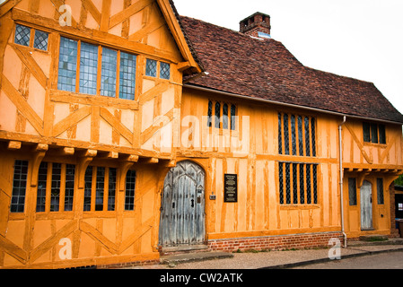 Cottage di legno di Lavenham, Suffolk, Inghilterra Foto Stock