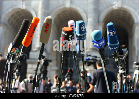 Berlino, microfoni prima dieta Foto Stock