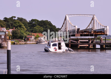 Reedham ponte girevole sul fiume y vengono, Norfolk Broads Foto Stock