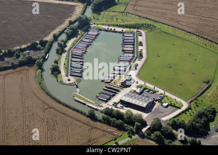 Vista aerea di campi Heyford Marina vicino a Northampton Foto Stock