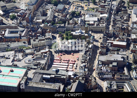 Vista aerea del centro di Northampton Foto Stock