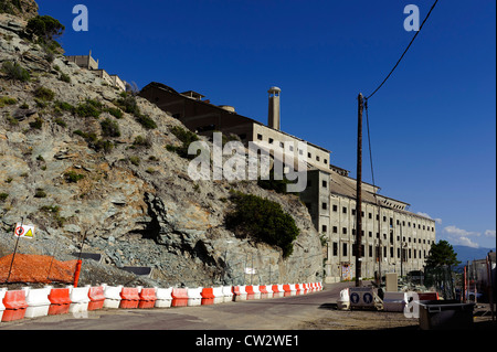 Miniere di amianto nei pressi di Nonza, Cap Corse, Corsica, Francia Foto Stock