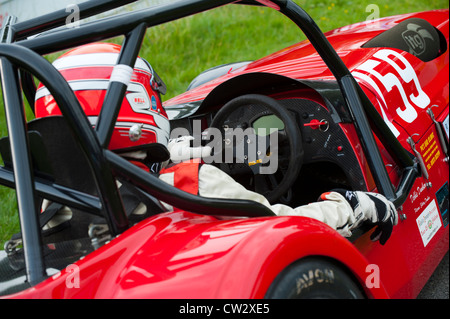 Westfield sei nel paddock di Loton Park Hill Climb, Shropshire, Agosto 2012 Foto Stock