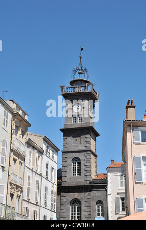 Tour de l'Horloge, clock tower, Issoire Auvergne Francia Foto Stock