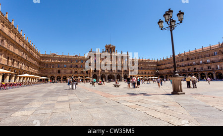 La grande Plaza Mayor Salamanca Città Vecchia Castiglia e Leon, Spagna, Europa. Foto Stock