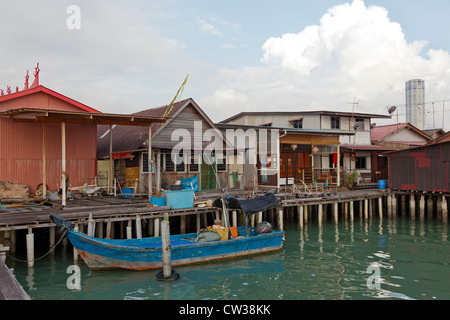 Masticare Jetty, George Town, Penang, Malaysia Foto Stock