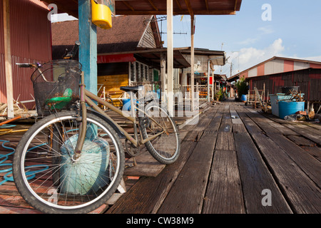 Masticare Jetty, George Town, Penang, Malaysia Foto Stock