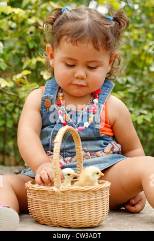 Caucasian bambina. Foto Stock