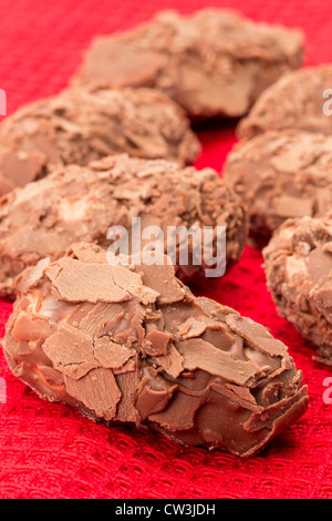 Belga di tartufi di cioccolato - studio shot con una profondità di campo ridotta Foto Stock