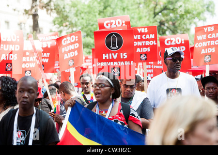 Un HIV/AIDS rally in Washington, DC. Foto Stock