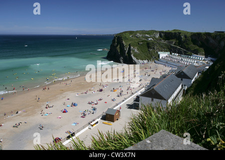 Lusty Glaze beach, newqay cornwall, Regno Unito Foto Stock