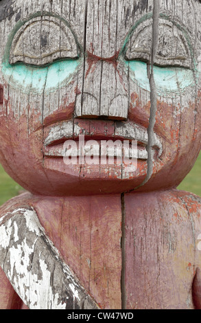 Stati Uniti d'America, Alaska, Wrangell, Raven Totem Pole Foto Stock