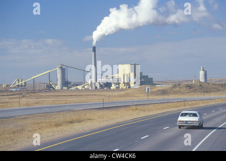 America la più grande di vapore con raffreddamento ad aria-impianto di potenza elettrico in Wyodak, Wyoming Foto Stock