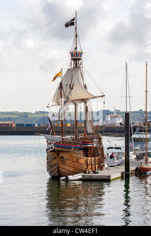 Una replica del Matthew. Lei era un caravel navigato da John Cabot nel 1497 da Bristol al Nord America. Foto Stock