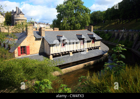 Lavoirs (lavatoio pubblico), Rue Francis-Decker, Vannes Morbihan, in Bretagna, Francia Foto Stock