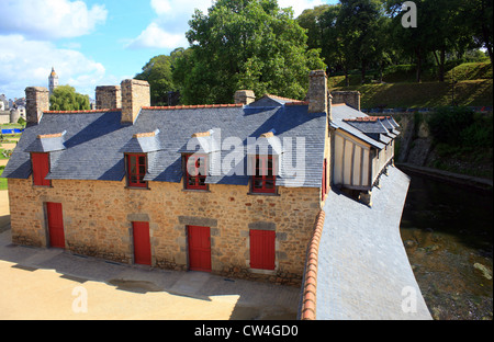 Lavoirs (lavatoio pubblico), Rue Francis-Decker, Vannes Morbihan, in Bretagna, Francia Foto Stock