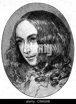 ELIZABETH BARRETT BROWNING (1806-1861) poeta inglese e moglie di Robert Browning Foto Stock