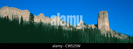 Picco di camino in Uncompahgre National Forest, Ridgeway, Colorado Foto Stock