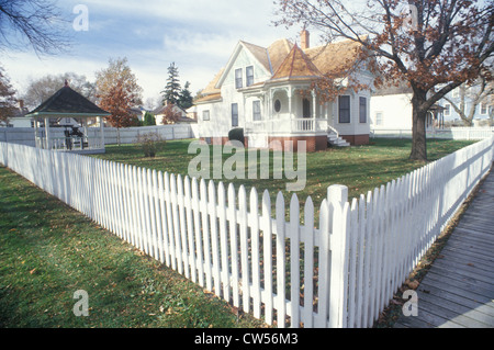 Esterno di Herbert Hoover Presidential Library, Sito Storico Nazionale nel ramo ovest Iowa Foto Stock