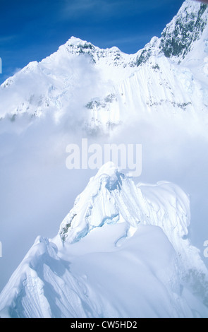 Cima di una montagna di St. Elias National Park e preservare, Wrangell Mountains, Wrangell, Alaska Foto Stock