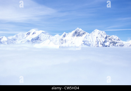Cima di una montagna di St. Elias National Park e preservare, Wrangell Mountains, Wrangell, Alaska Foto Stock